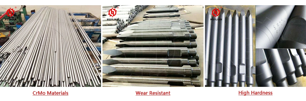 OEM Factory Saga Msb550 Msb 600 Msb700 Hydraulic Concrete Rock Hammer Breaker Chisel